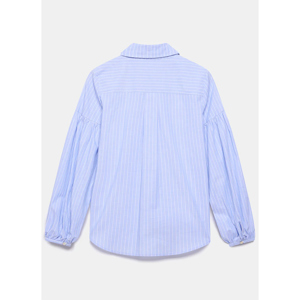 Mint Velvet Blue Striped Pintuck Shirt